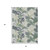 5' X 8' Artichoke Green Lavender And Ivory Botanical Leaves Washable Indoor Outdoor Area Rug