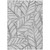 5' X 8' Gray And Silver Floral Washable Indoor Outdoor Area Rug