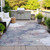 3' X 5' Blush And Gray Abstract Washable Indoor Outdoor Area Rug