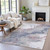 3' X 5' Blush And Gray Abstract Washable Indoor Outdoor Area Rug