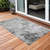 3' X 5' Gray Abstract Washable Non Skid Indoor Outdoor Area Rug