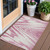 3' X 5' Blush And Ivory Abstract Washable Indoor Outdoor Area Rug