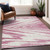 3' X 5' Blush And Ivory Abstract Washable Indoor Outdoor Area Rug