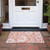 2' X 3' Salmon and Ivory Floral Washable Non Skid Indoor Outdoor Area Rug