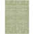 5' X 8' Artichoke Green And Ivory Floral Washable Indoor Outdoor Area Rug Transitional Style - Artichoke Green, Ivory Color