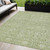 5' X 8' Artichoke Green And Ivory Floral Washable Indoor Outdoor Area Rug Transitional Style - Artichoke Green, Ivory Color