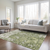 3' X 5' Olive Green And Ivory Abstract Washable Indoor Outdoor Area Rug