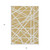 3' X 5' Gold And Ivory Geometric Washable Indoor Outdoor Area Rug - 608219073404
