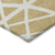 3' X 5' Gold And Ivory Geometric Washable Indoor Outdoor Area Rug