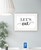 Lets Eat 2 White Framed Print Kitchen Wall Art