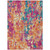 5' X 8' Blush Orange And Teal Blue Abstract Washable Indoor Outdoor Area Rug