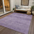 3' X 5' Plum And Purple Medallion Washable Indoor Outdoor Area Rug