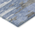 5' X 8' Blue Gray And Silver Abstract Washable Indoor Outdoor Area Rug