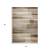 3' X 5' Brown And Ivory Striped Washable Indoor Outdoor Area Rug