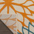 10' Green Orange Ivory And Blue Floral Indoor Outdoor Runner Rug