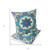 Set of Two 16" X 16" Green and Yellow Blown Seam Floral Indoor Outdoor Throw Pillow