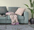 20" X 20" Pink And White Floral Blown Seam Suede Throw Pillow