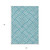 5' X 8' Teal Blue And Ivory Geometric Washable Indoor Outdoor Area Rug - Teal Blue, Ivory