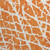 2' X 3' Orange and White Abstract Washable Non Skid Indoor Outdoor Area Rug