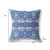 18" X 18" Muted White Blown Seam Paisley Indoor Outdoor Throw Pillow