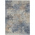 3' X 5' Denim Blue Beige And Charcoal Abstract Washable Indoor Outdoor Area Rug