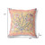 18" X 18" Muted White Bird Blown Seam Floral Indoor Outdoor Throw Pillow