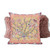 18" X 18" Muted White Bird Blown Seam Floral Indoor Outdoor Throw Pillow