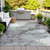 5' X 8' Green And Gray Abstract Washable Indoor Outdoor Area Rug - Green, Gray