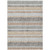 3' X 5' Gray And Silver Striped Washable Indoor Outdoor Area Rug
