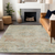 3' X 5' Tan And Beige Medallion Washable Indoor Outdoor Area Rug