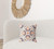 18" X 18" Inch Off White And Blue Floral Blown Seam Suede Throw Pillow