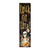 36" Black And Gold Solid Wood Trick or Treat Halloween Skeleton Porch Sign