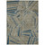3' X 5' Taupe Blue And Beige Geometric Washable Indoor Outdoor Area Rug