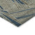 3' X 5' Taupe Blue And Beige Geometric Washable Indoor Outdoor Area Rug