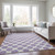 5' X 8' Lavender And Ivory Polka Dot Washable Indoor Outdoor Area Rug