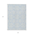 3' X 5' Sky Blue And Ivory Trellis Washable Indoor Outdoor Area Rug