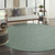 8' Blue And Green Round Geometric Indoor Outdoor Area Rug