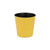 5" Yellow Recycled Plastic Indoor Outdoor Round Pot Planter