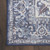 8' X 10' Gray Ivory and Blue Floral Distressed Washable Area Rug Polyester