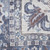 8' X 10' Gray Ivory and Blue Floral Distressed Washable Area Rug Polyester