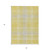 5' X 8' Yellow Black And Ivory Plaid Washable Indoor Outdoor Area Rug