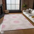 3' X 5' Pink Blush And Ivory Floral Medallion Washable Indoor Outdoor Area Rug - 608219391560
