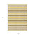 3' X 5' Brown and Orange Striped Washable Non Skid Indoor Outdoor Area Rug