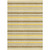 3' X 5' Brown and Orange Striped Washable Non Skid Indoor Outdoor Area Rug