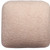 18" Taupe Polyester Cube Outdoor Pouf Ottoman
