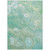 5' X 8' Teal Blue Mint Green And Ivory Abstract Washable Indoor Outdoor Area Rug