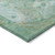 5' X 8' Teal Blue Mint Green And Ivory Abstract Washable Indoor Outdoor Area Rug