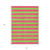 3' X 5' Green and Red Striped Washable Non Skid Indoor Outdoor Area Rug