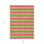 3' X 5' Green and Red Striped Washable Non Skid Indoor Outdoor Area Rug