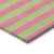 3' X 5' Green and Red Striped Washable Non Skid Indoor Outdoor Area Rug
